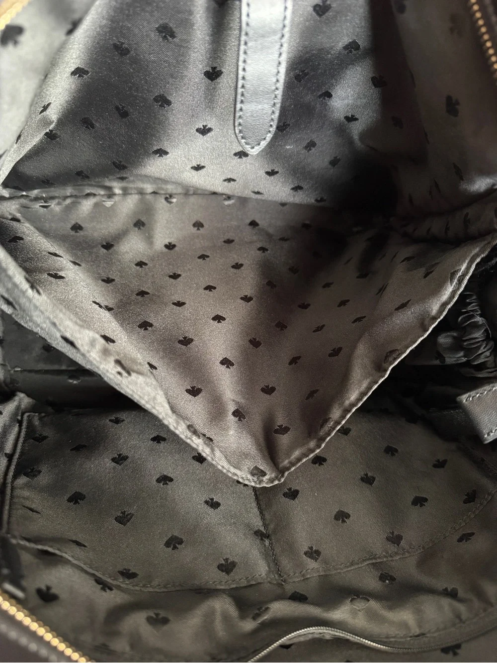 kate spade Black Tote with Apple Print